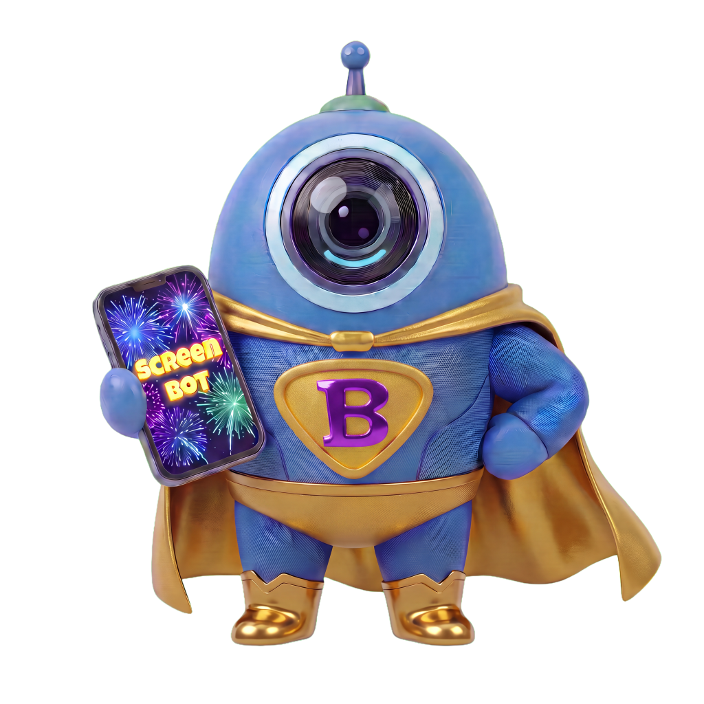 Super SCREENBot mascot